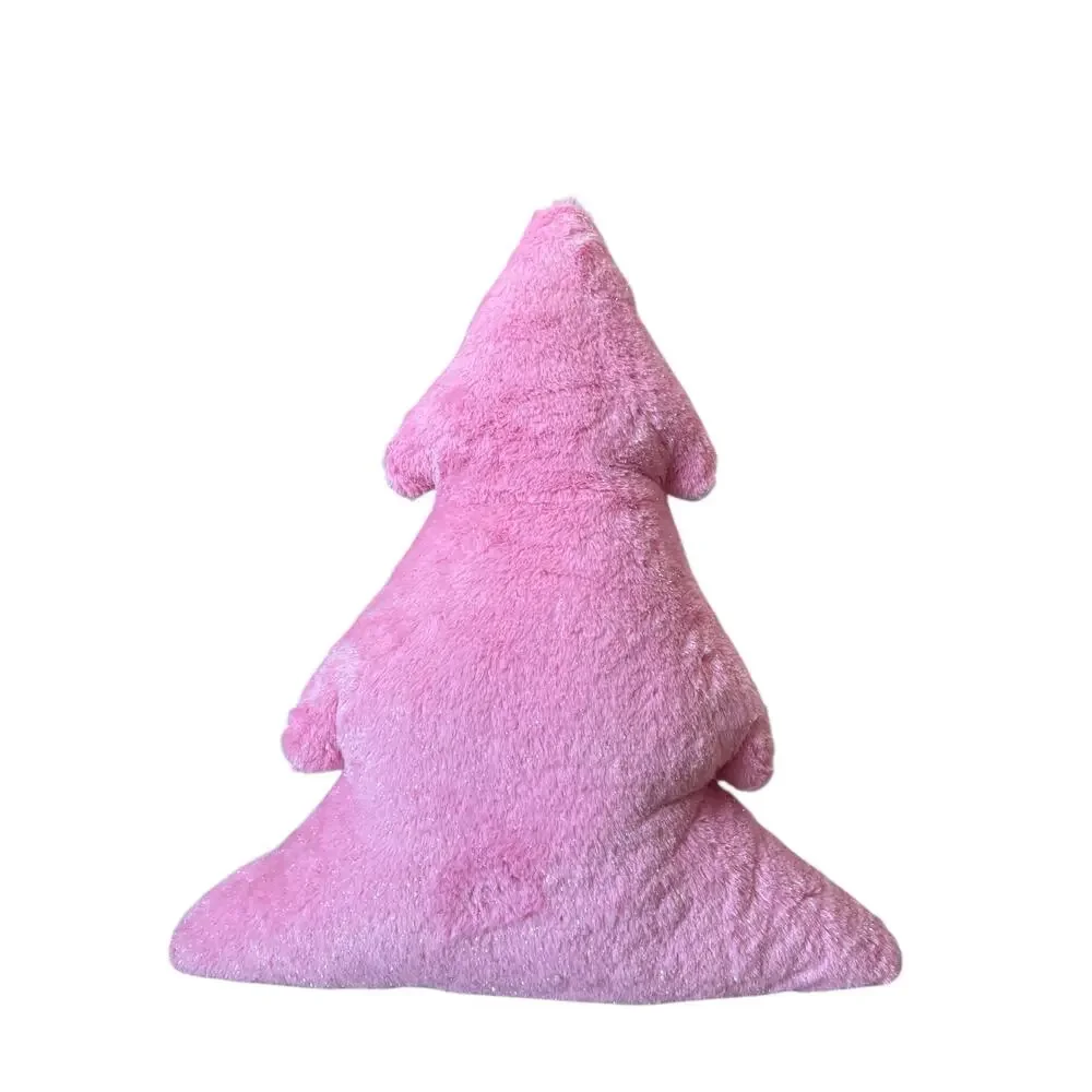 Cynthia Rowley Oversized Pink Faux Fur Christmas Tree Pillow 26in Pinkmas NEW